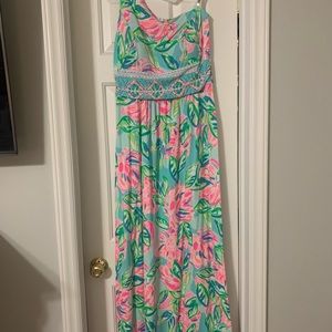 Lilly Pulitzer One Shoulder Maxi Dress